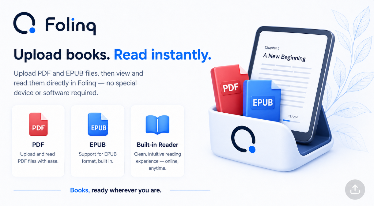 Upload books. Read instantly.