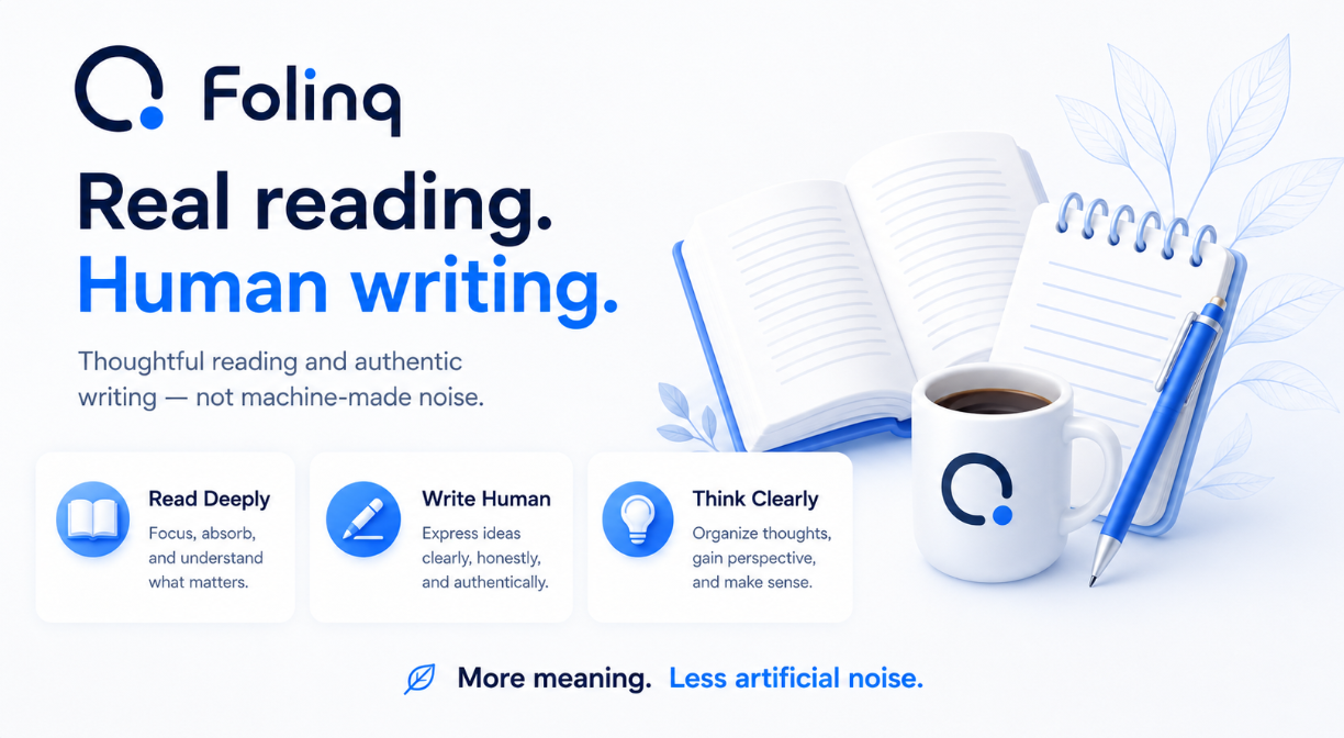 Real reading. Human writing.